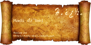 Hadi Ábel névjegykártya